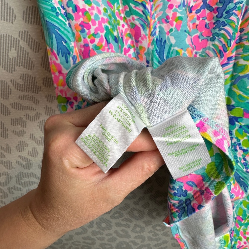 LILLY PULITZER UPF 50+ TAMMY CATCH THE WAVE SHORT SLEEVE DRESS 29495 SZ MEDIUM - Picture 5 of 10